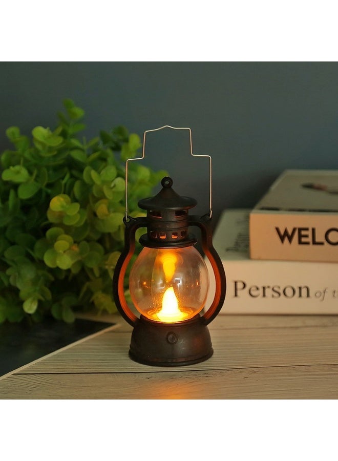 فوانيس رمضان، زينة أضواء رمضان، تصميم فوانيس LED عتيقة مجوفة للزينة في عطلة رمضان لتزيين الطاولة